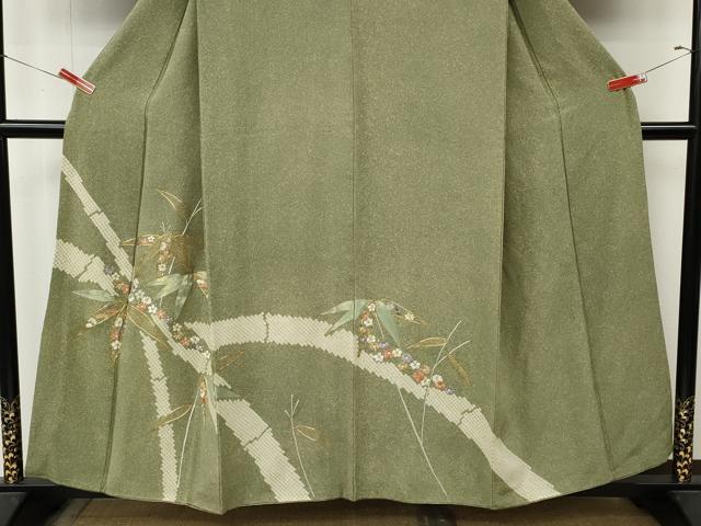 平和屋着物●訪問着 総刺繍 絞り 松竹花文 正絹 逸品 CABM9476ut