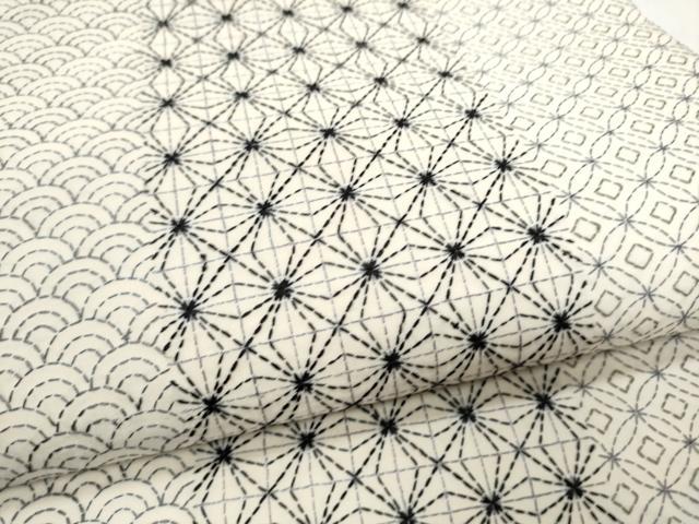 平和屋着物●全通柄袋帯 刺し子 総刺繍 吉祥文 正絹 逸品 CABM9607hy