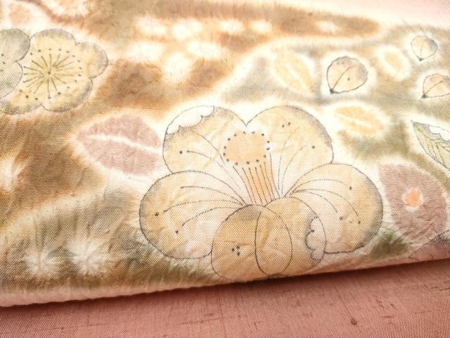 平和屋着物●九寸名古屋帯 辻が花 紬地 絞り 正絹 逸品 CABM9705hy