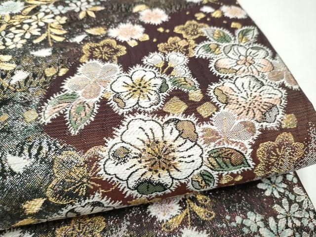 平和屋着物●六通柄袋帯 辻が花 金銀糸 やまと誂製 正絹 逸品 CABM9792hy