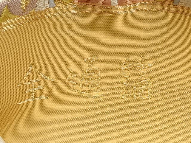 平和屋着物●六通柄袋帯 唐織 華宝 全通箔 正絹 逸品 CABM9795hy