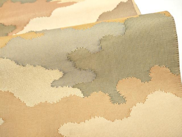 平和屋着物●全通柄 本袋帯 霞文 正絹 逸品 CABM9797hy