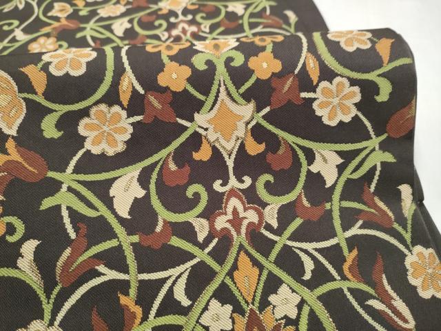 平和屋着物●西陣 川島織物 六通柄 本袋帯 花唐草文 正絹 逸品 CABM9800hy