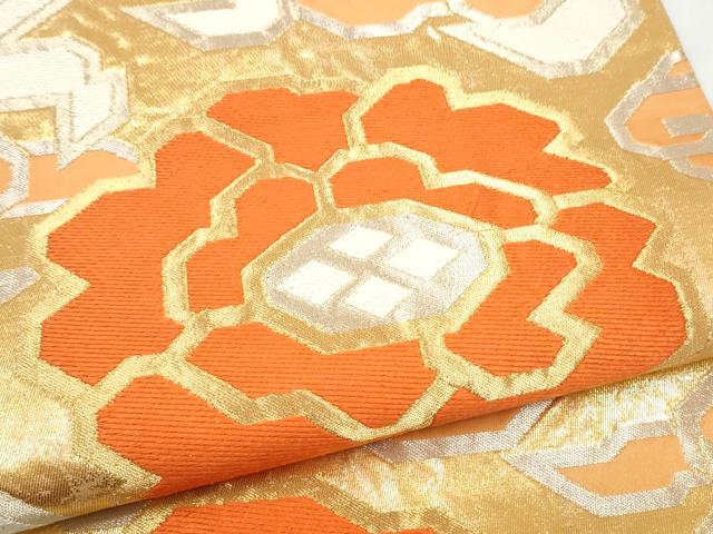 平和屋着物●西陣 川島織物 六通柄 本袋帯 花唐草文 金銀糸 正絹 逸品 CABM9871hy