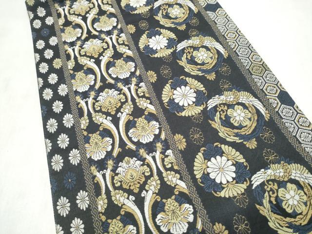 平和屋着物●六通柄袋帯 唐織 花間道 正絹 逸品 CABM9973hy