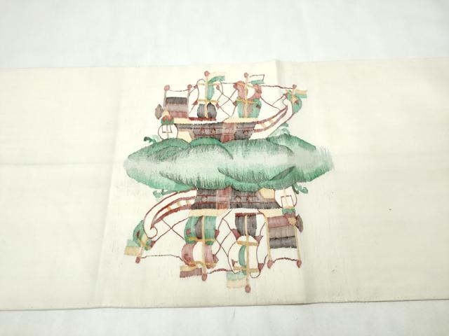 平和屋着物●太鼓柄袋帯 すくい織 船 正絹 逸品 CABM9988hy