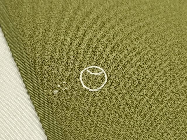 平和屋着物●色無地 反物 根岸色 丹後ちりめん 着尺 逸品 未使用 CABN0859ju