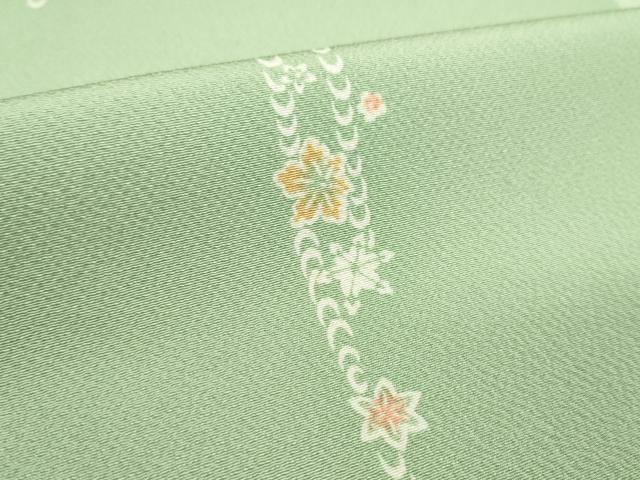 平和屋着物●小紋 反物 流水吉祥花文 着尺 逸品 未使用 CABN0897ju