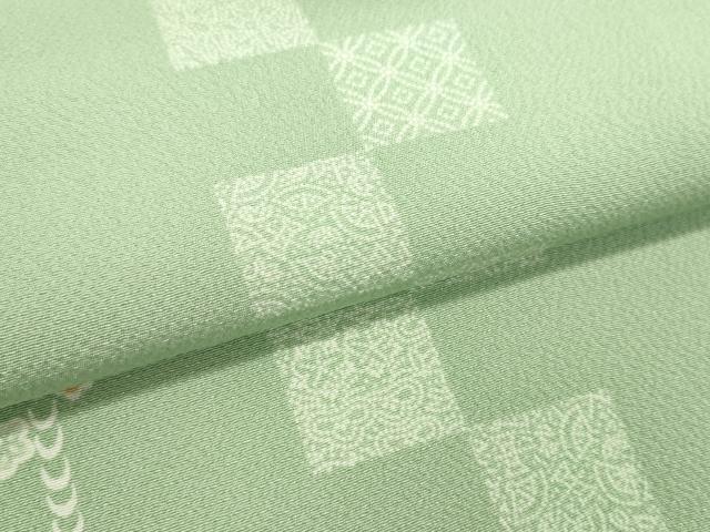 平和屋着物●小紋 反物 流水吉祥花文 着尺 逸品 未使用 CABN0897ju