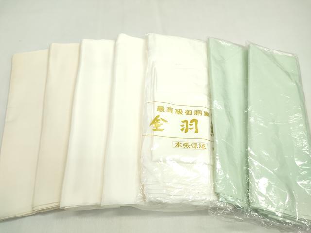 平和屋着物▼和装小物 胴裏まとめて7点 白生地 裏地 裏物 羽二重 着物約10着分 全て正絹 未使用多数 逸品 CABN0995ju