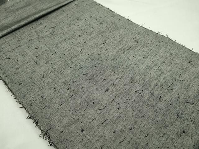 平和屋着物●男性 むすび紬 アンサンブル 反物 米沢織 薄墨色 キングサイズ 麗匠苑謹製 証紙付き 着尺+羽尺 逸品 未使用 CABN1098ju