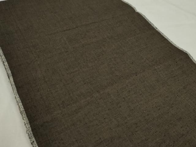 平和屋着物●結城紬 反物 赤墨色 着尺 逸品 未使用 CABN1100ju