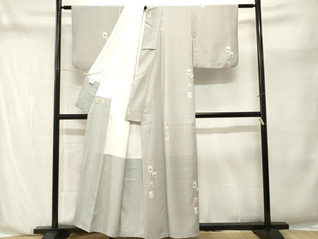 平和屋着物■小紋 色紙吉祥文 洗える着物 CABN1222ev