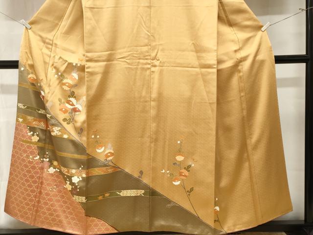 平和屋着物■訪問着 松竹梅枝菊文 暈し染め 金彩 正絹 逸品 CABN1233ev