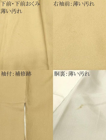 平和屋着物■訪問着 草花舞蝶文 暈し染め 正絹 逸品 CABN1237ev