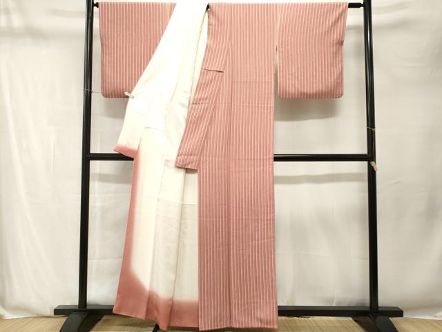 平和屋着物■上質な小紋 縞 正絹 逸品 CABN1267ev