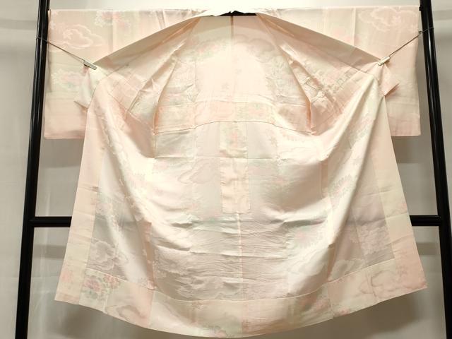 平和屋着物■長襦袢 無双仕立て 草花地紋 暈し染め 正絹 逸品 CABN1281ev