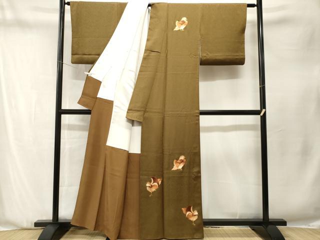 平和屋着物■訪問着 刺繍 雀 正絹 逸品 CABN1294ev