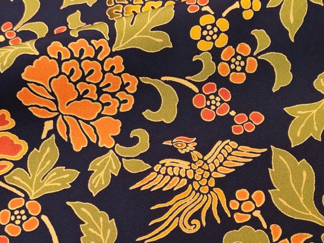 平和屋着物■上質な小紋 鳳凰花唐草文 正絹 逸品 CABN1304ev