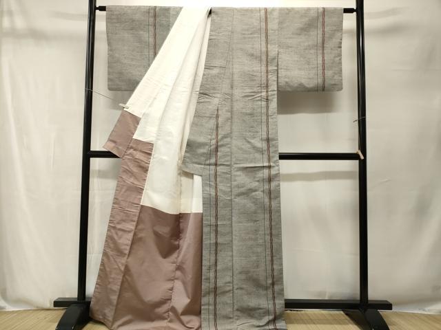 平和屋着物■上質な紬 間道 正絹 逸品 CABN1361ev