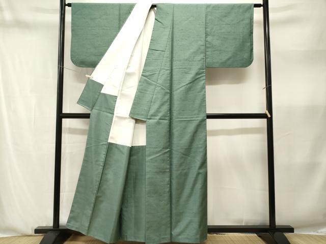 平和屋着物■上質な紬 作家物 薄青色 正絹 逸品 CABN1369ev