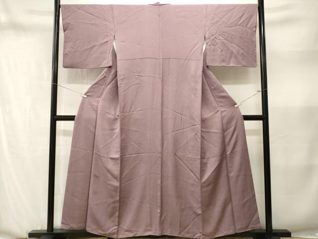 平和屋着物■上質な色無地 霞地紋 紅藤色 鈴乃屋扱い 正絹 逸品 CABN1371ev