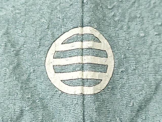 平和屋着物■本草木染作家 瑞寶 色無地 霞地紋 水色 正絹 逸品 CABN1372ev