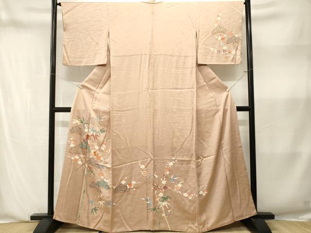 平和屋着物■訪問着 刺繍 松竹梅 金彩 正絹 逸品 CABN1377ev