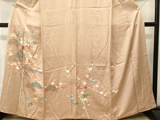 平和屋着物■訪問着 刺繍 松竹梅 金彩 正絹 逸品 CABN1377ev