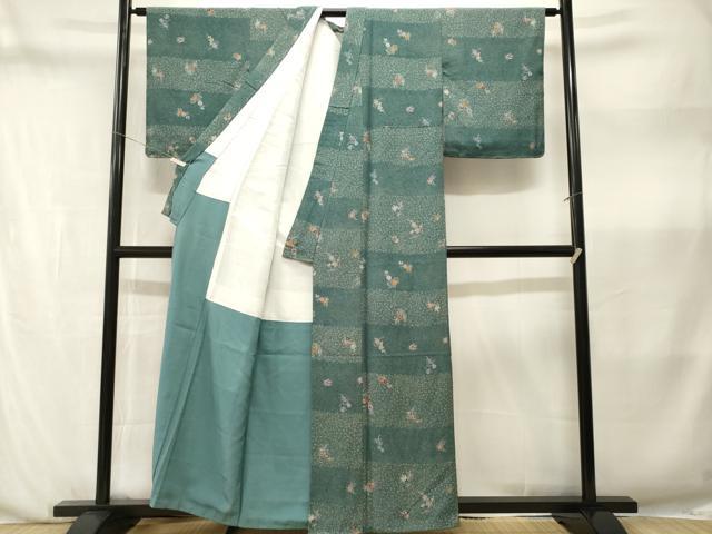 平和屋着物■上質な小紋 大小霰枝花蝶文 金彩 正絹 逸品 CABN1378ev