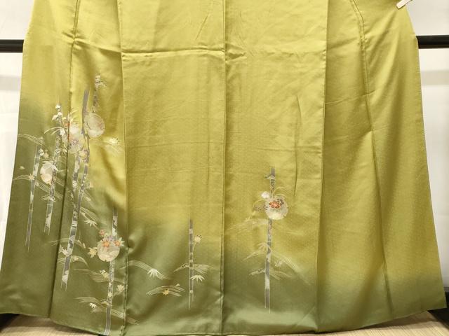 平和屋着物■訪問着 雪輪松竹梅花文 暈し染め 金銀彩 正絹 逸品 CABN1390ev