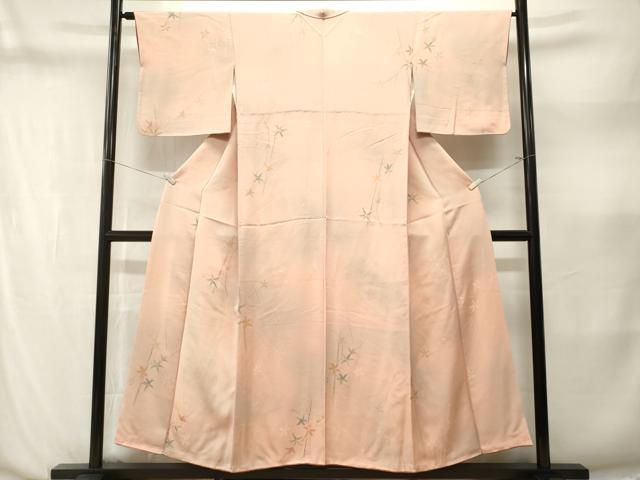 平和屋着物■上質な小紋 地紋起こし 笹竹文 暈し染め 正絹 逸品 CABN1391ev