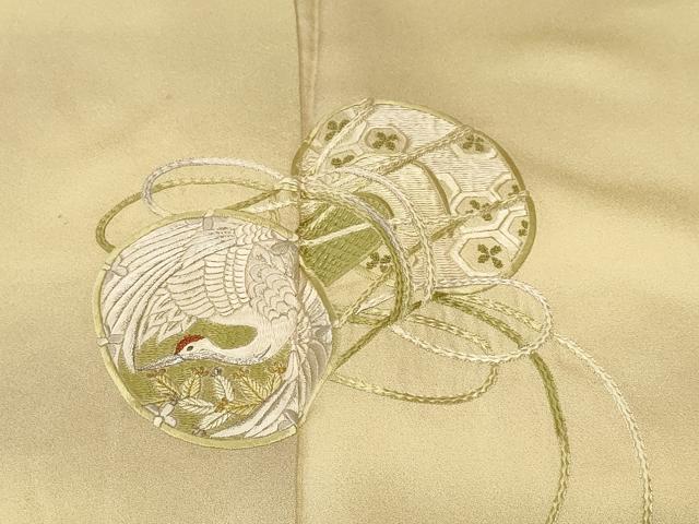 平和屋着物■訪問着 総刺繍 鼓 飛鶴文 暈し染め 正絹 逸品 CABN1395ev