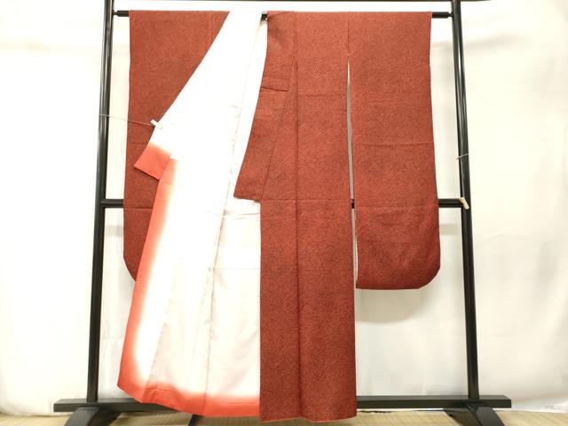 平和屋着物■振袖 鹿の子文 黒地 洗える着物 CABN1481ev