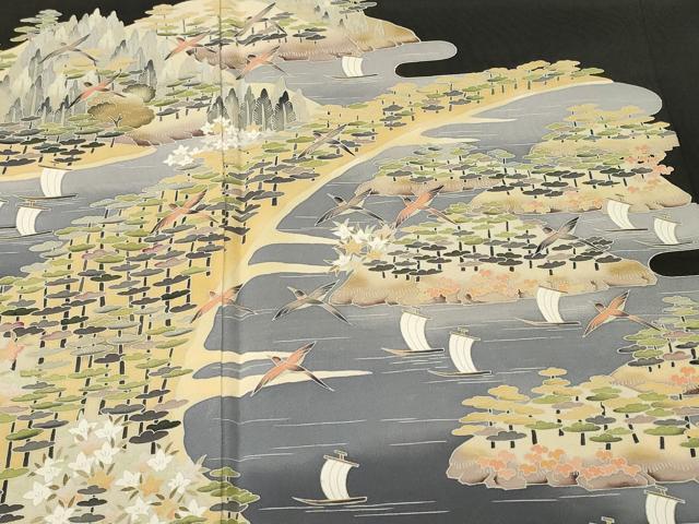 平和屋着物■豪華黒留袖 作家物 御所解文 暈し染め 正絹 逸品 CABN1491ev