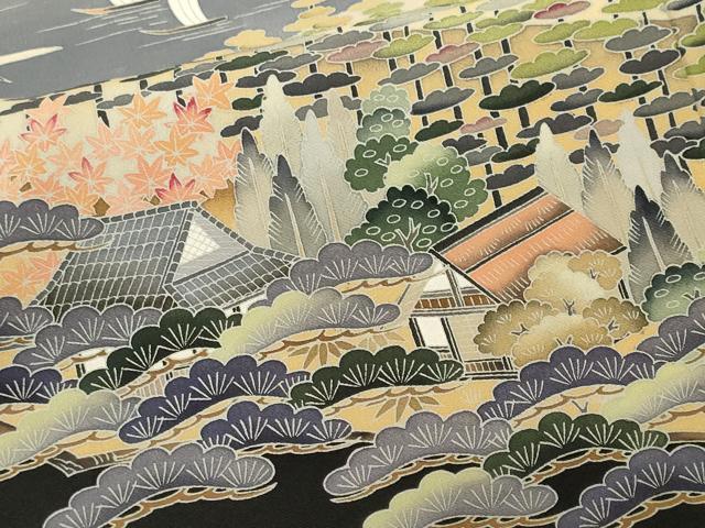 平和屋着物■豪華黒留袖 作家物 御所解文 暈し染め 正絹 逸品 CABN1491ev