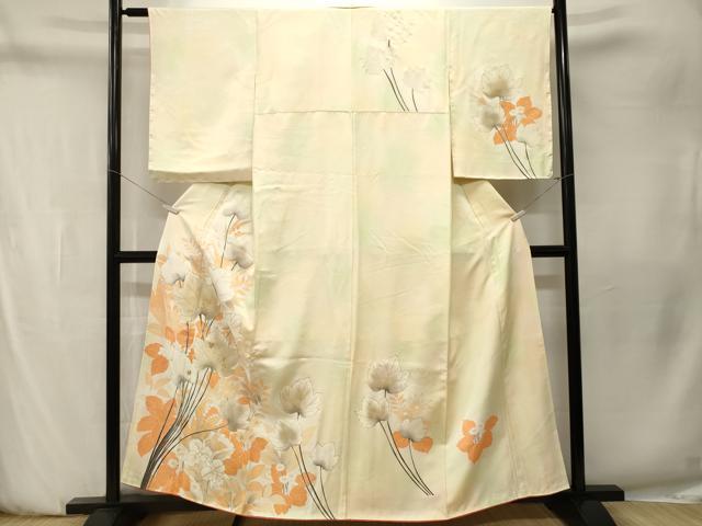 平和屋着物■訪問着 駒刺繍 草花文 暈し染め 金彩 正絹 逸品 CABN1500ev