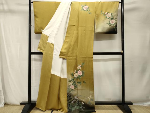 平和屋着物■訪問着 枝花文 暈し染め 金彩 正絹 逸品 CABN1506ev