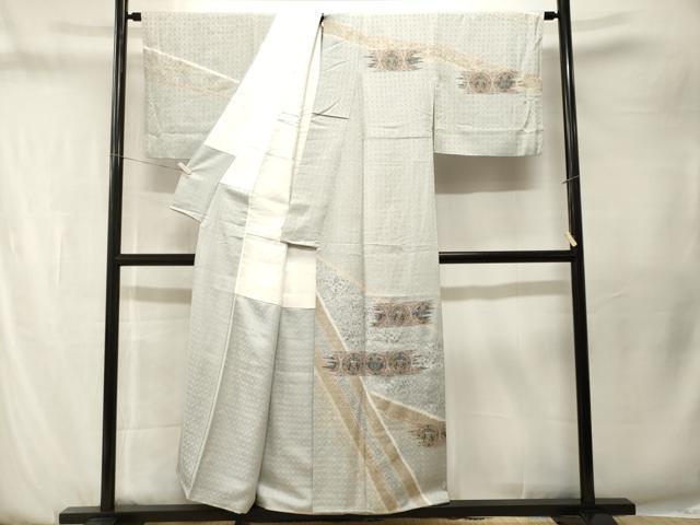 平和屋着物■訪問着 刺繍 絞り 絵皿動物花文 金彩 正絹 逸品 CABN1515ev
