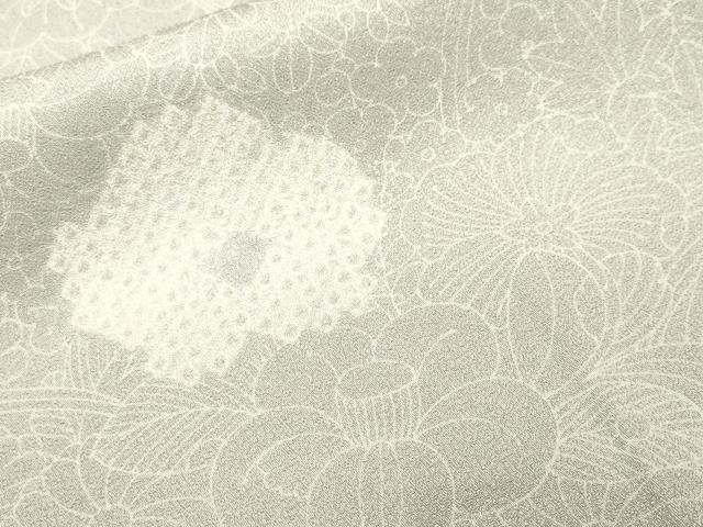 平和屋着物■上質な小紋 草花文 正絹 逸品 CABN1519ev