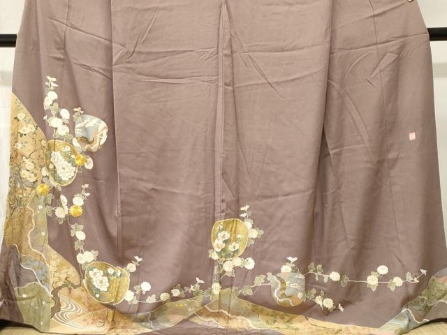 平和屋着物■豪華色留袖 作家物 駒刺繍 休み鳥飛鶴草花文 金銀彩 やまと誂製 正絹 逸品 CABN1520ev