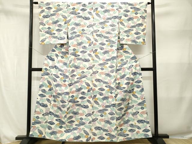 平和屋着物■上質な小紋 地上舞花文 正絹 逸品 CABN1537ev