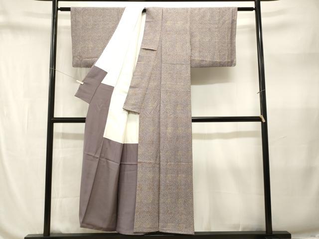 平和屋着物■上質な小紋 幾何学花文 正絹 逸品 CABN1558ev