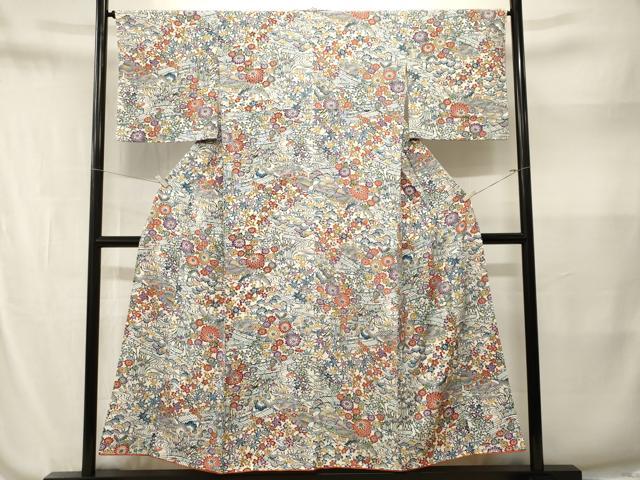 平和屋着物■上質な小紋 型染め 松竹梅御所解文 正絹 逸品 CABN1580ev