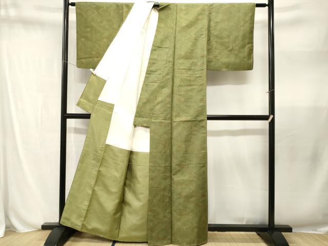 平和屋着物■本場染大島紬 幾何学文様 正絹 逸品 CABN1584ev