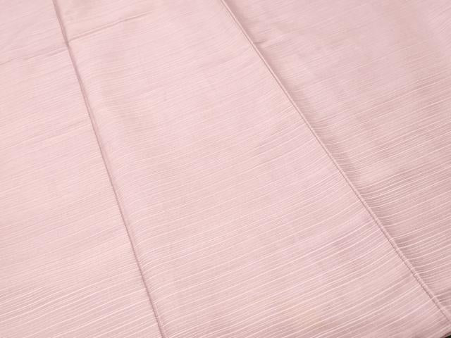 平和屋着物■上質な色無地 横段地紋 紅藤色 正絹 逸品 CABN1600ev
