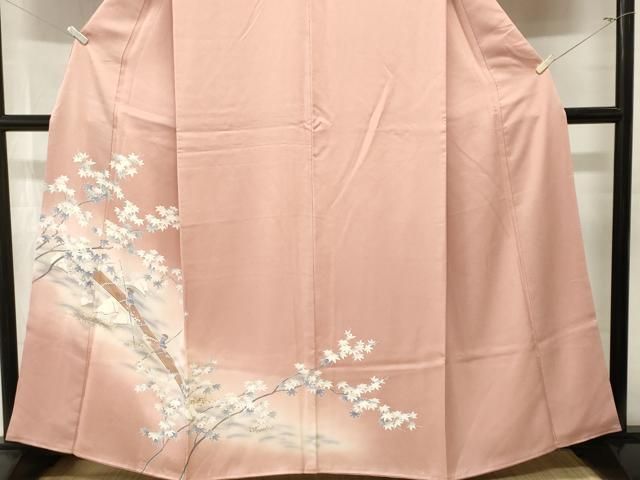 平和屋着物■訪問着 流水人物枝楓文 暈し染め 金彩 正絹 逸品 CABN1666ev