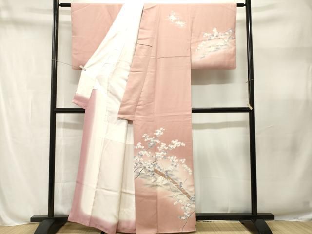 平和屋着物■訪問着 流水人物枝楓文 暈し染め 金彩 正絹 逸品 CABN1666ev