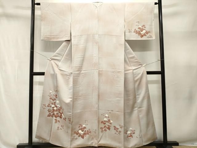 平和屋着物■訪問着 刺繍 枝花文 暈し染め 正絹 逸品 CABN1668ev