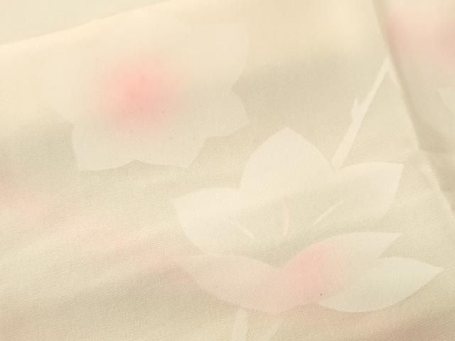 平和屋着物■長襦袢 無双仕立て 枝花地紋 暈し染め 正絹 逸品 CABN1670ev